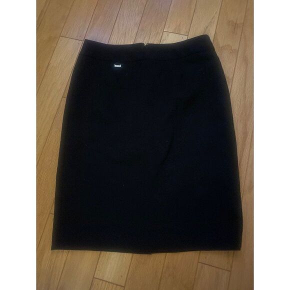 Calvin Klein, women's black lined, mid-rise, classic straight/pencil skirt sz 4 - Picture 1 of 8
